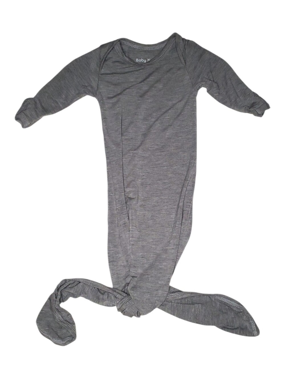 Baby Noah Knotted Sleeping Gown Gray Baby Newborn